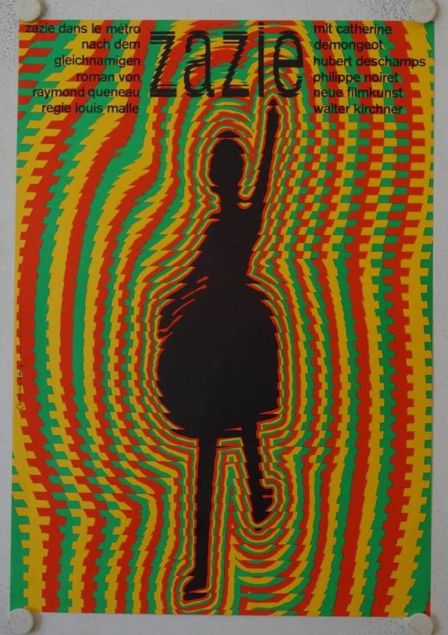 Zazie originales deutsches Filmplakat (R60s)